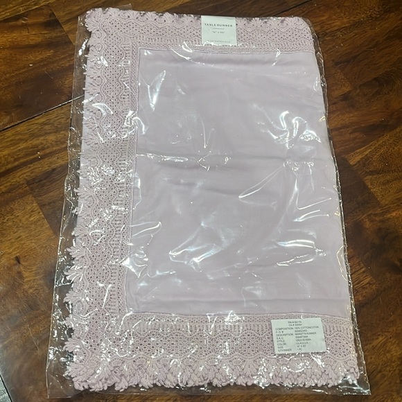 Gorgeous NIB Anthropologie Lilac Marietta Table Runner 16”x 90” - Picture 2 of 4